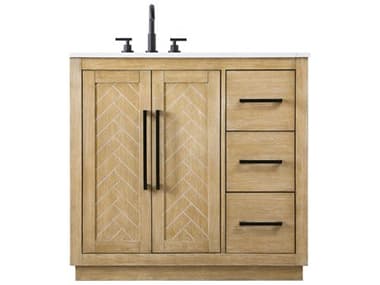 Elegant Lighting Chase Linen Oak Vanity EGVF29036LO