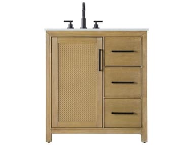 Elegant Lighting Alina Linen Oak Vanity EGVF29532LO