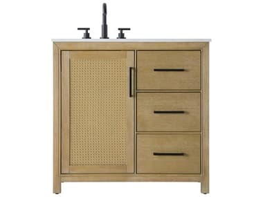 Elegant Lighting Alina Linen Oak Vanity EGVF29536LO