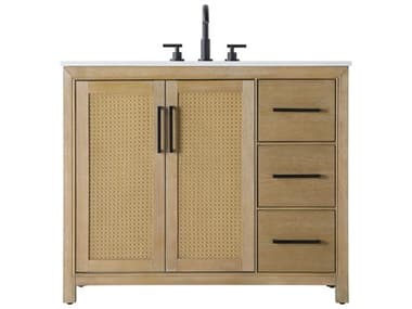 Elegant Lighting Alina Linen Oak Vanity EGVF29542LO