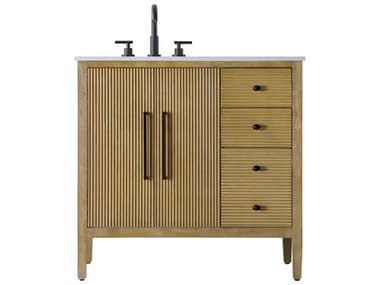 Elegant Lighting Blakely Linen Oak Vanity EGVF29636LO