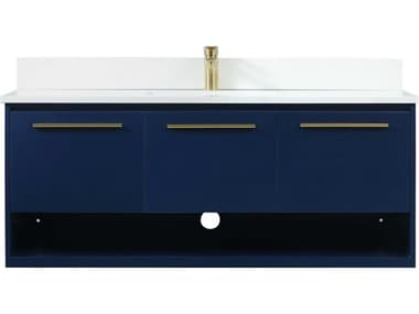Elegant Lighting Roman Blue 48'' Vanity with Backsplash EGVF43548MBLBS