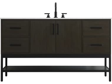 Elegant Lighting Lennox Mocha Brown 60" Vanity EGVF60760MMB