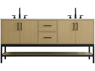 Elegant Lighting Lennox Honey Brown 72" Vanity EGVF60772DMHB