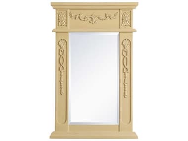Elegant Lighting Lenora Light Antique Beige 18''W x 28''H Rectangular Wall Mirror EGVM11828LT