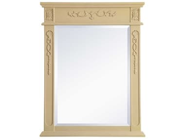 Elegant Lighting Lenora Light Antique Beige 28''W x 36''H Rectangular Wall Mirror EGVM12836LT