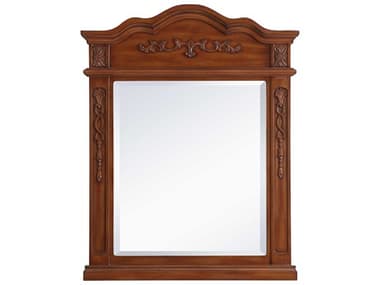Elegant Lighting Lenora Brown 28''W x 36''H Rectangular Wall Mirror EGVM32836BR