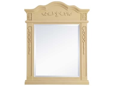 Elegant Lighting Lenora Light Antique Beige 28''W x 36''H Rectangular Wall Mirror EGVM32836LT