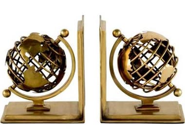 Eichholtz Globe Set of 2 Antique Brass Bookend EIC105601