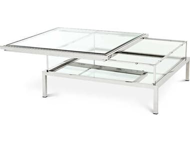 Eichholtz Harvey Sliding Top Polished Ss Coffee Table EIC108980