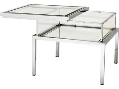Eichholtz Harvey Polished Stainless Steel Side Table EIC109870