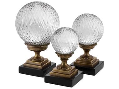 Eichholtz Divani Vintage Brass Object Set of 3 EIC110081