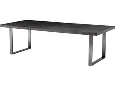 Eichholtz Borghese Charcoal Grey Oak Veneer Dining Table EIC110609