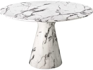Eichholtz Turner White Faux Marble Dining Table EIC110661