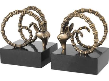 Eichholtz Ibex Vintage Brass Set of 2 Bookend EIC111098