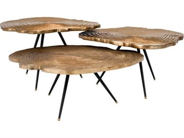 Eichholtz Quercus Brass Set of 3 Coffee Table EIC111461