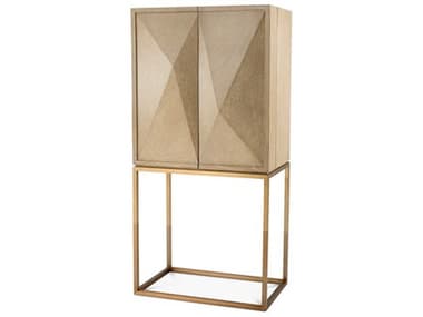 Eichholtz Highland Washed Oak Veneer Bar Cabinet EIC111464