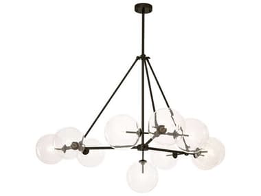 Eichholtz Bermude Bronze Clear Glass Chandelier EIC111826UL