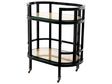 Eichholtz Bahamas Black Natural Cane Trolley EIC111935