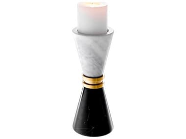 Eichholtz Diabolo Black/White Marble Candle Holder EIC112092