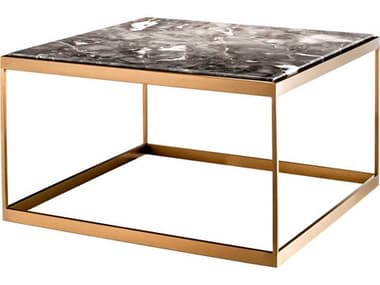 Eichholtz La Quinta Brushed Brass Grey Mar Side Table EIC112528