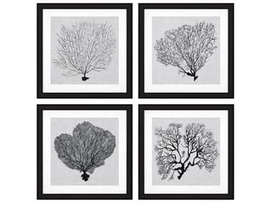 Eichholtz Set of 4 Print Shadow Sea Fans EIC112752