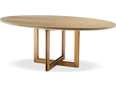 Eichholtz Melchior Oval Washed Oak Veneer Dining Table EIC113271