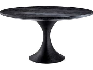 Eichholtz Melchior Round Charcoal Oak Veneer Dining Table EIC113281