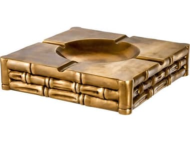Eichholtz Bamboo Vintage Brass Ashtray EIC113314