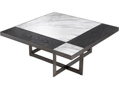 Eichholtz Hermoza Mocha Crown Oak Veneer Bronze Coffee Table EIC113380