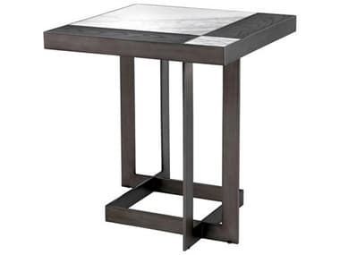 Eichholtz Hermoza Mocha Crown Oak Veneer Bronze Side Table EIC113381