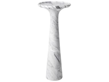 Eichholtz Pompano High White Carrera Marble Side Table EIC113748