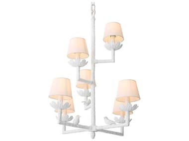 Eichholtz Nature Matte White Incl Shades Chandelier EIC113837UL