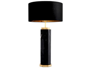 Eichholtz Newman Black Marble Incl Shade Table Lamp EIC114001UL