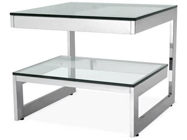 Eichholtz Gamma Polished Stainless Steel Side Table EIC114038