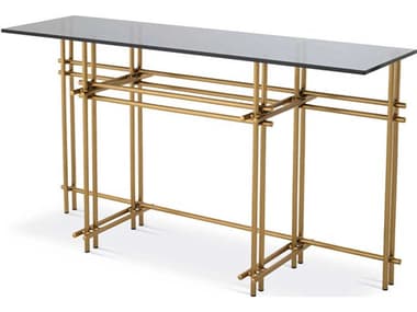 Eichholtz Quinn Brushed Brass Console Table EIC114101