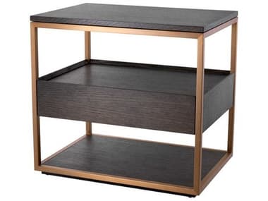 Eichholtz Parker Mocha Straight Oak Veneer Side Table EIC114216