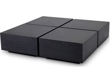 Eichholtz Puro Set of 4 Charcoal Grey Oak Veneer Coffee Table EIC114435