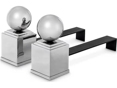Eichholtz Viviers Nickel Andiron Set of 2 EIC114559