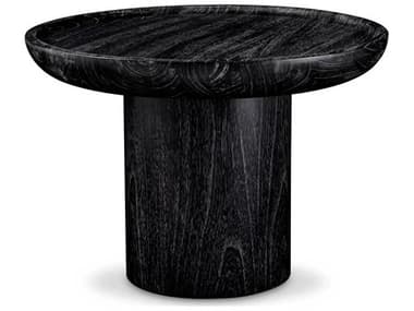 Eichholtz Rouault Charcoal Grey Veneer Side Table EIC114582