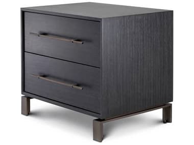 Eichholtz Canova Charcoal Grey Oak Veneer Nightstand EIC114717
