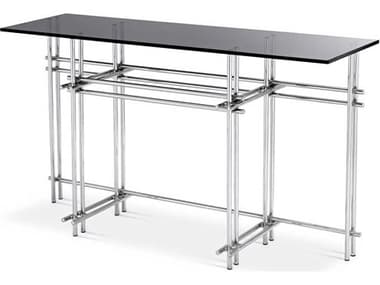 Eichholtz Quinn Polished Stainless Steel Console Table EIC114804