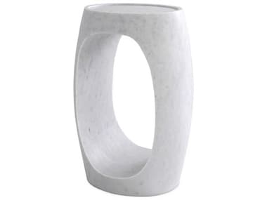 Eichholtz Clipper High Honed White Marble Side Table EIC114896
