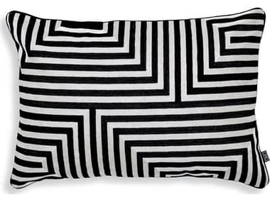 Eichholtz Spray Rectangular Black White Cushion EIC115068