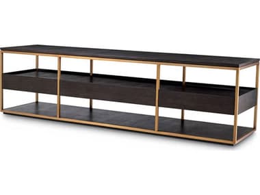 Eichholtz Parker L Mocha Straight Oak Veneer Tv Cabinet EIC115107