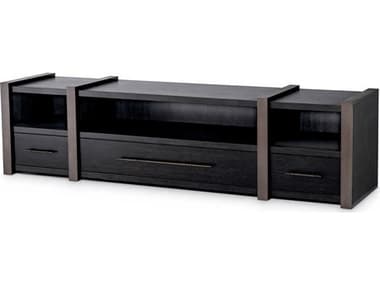 Eichholtz Canova Charcoal Grey Oak Veneer Tv Cabinet EIC115109