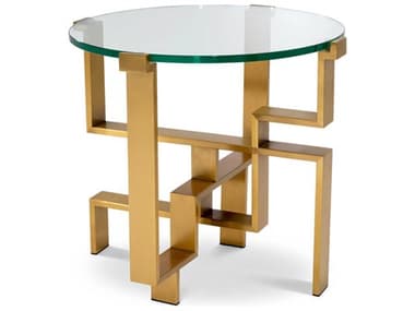 Eichholtz Chuck Brushed Brass Side Table EIC115120