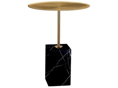Eichholtz Cole Brushed Brass Black Marble Side Table EIC115544