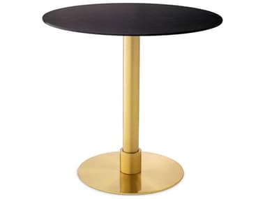 Eichholtz Terzo Round Brushed Brass Dining Table EIC115555