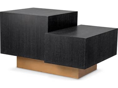 Eichholtz Nerone Charcoal Grey Oak Veneer Side Table EIC115579
